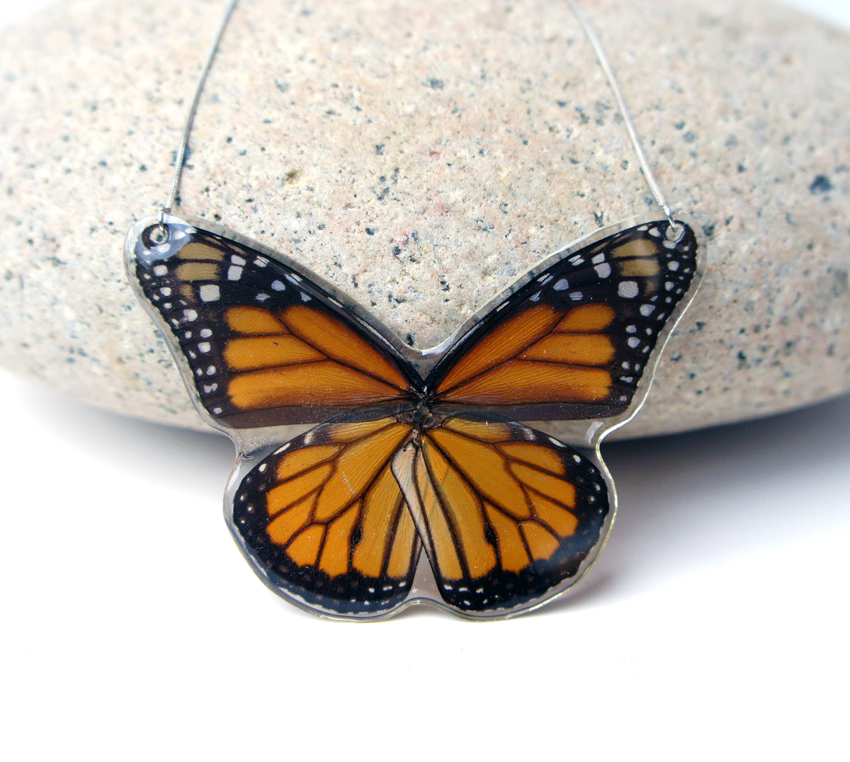 Real Butterfly Wing Necklace - Monarch Butterfly – Asana Natural Arts